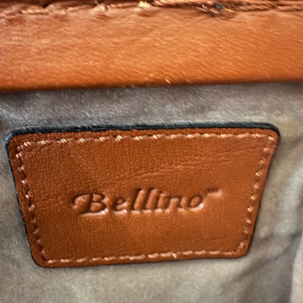 Bellino Vintage Tan Leather Briefcase